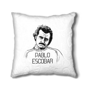 Подушка 3D с принтом Pablo Escobar , наволочка – 100% полиэстер, наполнитель – холлофайбер (легкий наполнитель, не вызывает аллергию). | состоит из подушки и наволочки. Наволочка на молнии, легко снимается для стирки | escobar | loving pablo | эскобар