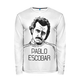 Мужской лонгслив 3D с принтом Pablo Escobar , 100% полиэстер | длинные рукава, круглый вырез горловины, полуприлегающий силуэт | escobar | loving pablo | эскобар