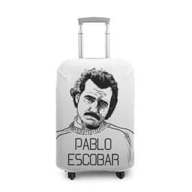 Чехол для чемодана 3D с принтом Pablo Escobar , 86% полиэфир, 14% спандекс | двустороннее нанесение принта, прорези для ручек и колес | escobar | loving pablo | эскобар