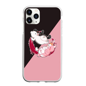 Чехол для iPhone 11 Pro Max матовый с принтом MONOKUMA X MONOMI , Силикон |  | 