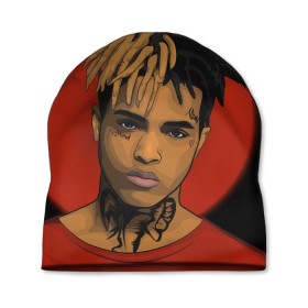 Шапка 3D с принтом XXXTentacion , 100% полиэстер | универсальный размер, печать по всей поверхности изделия | xxxtentacion