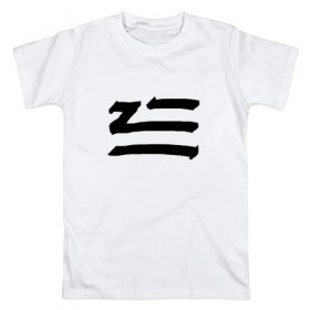 Мужская футболка хлопок с принтом LOGO |ZHU , 100% хлопок | прямой крой, круглый вырез горловины, длина до линии бедер, слегка спущенное плечо. | 