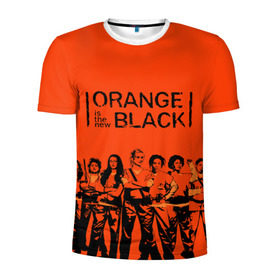 Мужская футболка 3D спортивная с принтом ORANGE IS THE NEW BLACK , 100% полиэстер с улучшенными характеристиками | приталенный силуэт, круглая горловина, широкие плечи, сужается к линии бедра | orange is the new black | оранжевый  хит сезона