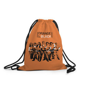 Рюкзак-мешок 3D с принтом Orange Is the New Black 3D , 100% полиэстер | плотность ткани — 200 г/м2, размер — 35 х 45 см; лямки — толстые шнурки, застежка на шнуровке, без карманов и подкладки | 