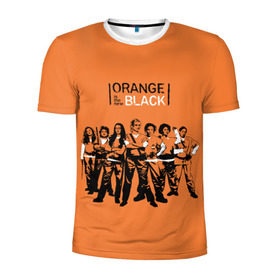 Мужская футболка 3D спортивная с принтом Orange Is the New Black 3D , 100% полиэстер с улучшенными характеристиками | приталенный силуэт, круглая горловина, широкие плечи, сужается к линии бедра | Тематика изображения на принте: 