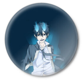 Значок с принтом Rin Okumura ,  металл | круглая форма, металлическая застежка в виде булавки | Тематика изображения на принте: 