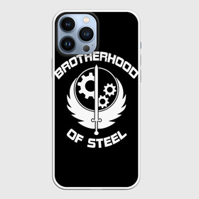 Чехол для iPhone 13 Pro Max с принтом БРАТСТВО СТАЛИ ,  |  | 101 | 111 | 76 | bethesda | brotherhood of steel | fallout | outcast | vault | war | братство стали | бункер | война | постапокалипсис | убежище | фолаут | фоллаут