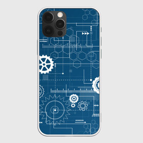 Чехол для iPhone 12 Pro Max с принтом Механика , Силикон |  | детали | механизм | механик | схема | чертеж | шестеренки