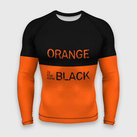 Мужской рашгард 3D с принтом Orange Is the New Black ,  |  | Тематика изображения на принте: orange is the new black | оранжевый  хит сезона