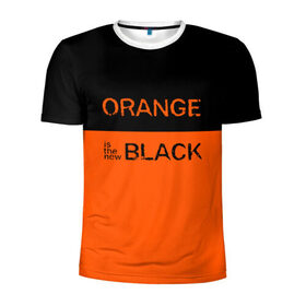 Мужская футболка 3D спортивная с принтом Orange Is the New Black , 100% полиэстер с улучшенными характеристиками | приталенный силуэт, круглая горловина, широкие плечи, сужается к линии бедра | orange is the new black | оранжевый  хит сезона