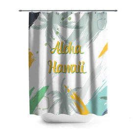 Штора 3D для ванной с принтом Aloha Hawaii , 100% полиэстер | плотность материала — 100 г/м2. Стандартный размер — 146 см х 180 см. По верхнему краю — пластиковые люверсы для креплений. В комплекте 10 пластиковых колец | aloha | summer | sun | travel | гавайи | лето | путешествия