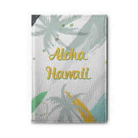 Обложка для автодокументов с принтом Aloha Hawaii , натуральная кожа |  размер 19,9*13 см; внутри 4 больших “конверта” для документов и один маленький отдел — туда идеально встанут права | aloha | summer | sun | travel | гавайи | лето | путешествия