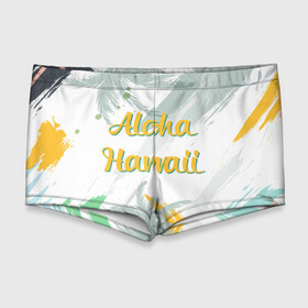 Мужские купальные плавки 3D с принтом Aloha Hawaii , Полиэстер 85%, Спандекс 15% |  | aloha | summer | sun | travel | гавайи | лето | путешествия