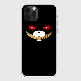 Чехол для iPhone 12 Pro Max с принтом KUROKUMA , Силикон |  | Тематика изображения на принте: anime | bear | black  white | danganronpa | kurokuma | monodam | monokuma | monomi | monotaro | pink | rabbit | school | shirokuma | аниме | главарь | мoноми | монокума | черно белый | школа