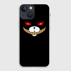 Чехол для iPhone 13 mini с принтом KUROKUMA на черном ,  |  | anime | bear | black  white | danganronpa | kurokuma | monodam | monokuma | monomi | monotaro | pink | rabbit | school | shirokuma | аниме | главарь | мoноми | монокума | черно белый | школа