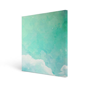 Холст квадратный с принтом Облако , 100% ПВХ |  | Тематика изображения на принте: абстракт | вектор | звезды | зеленый | красиво | небо | облако | синий | узор