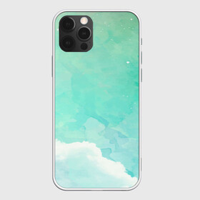 Чехол для iPhone 12 Pro с принтом Облако , силикон | область печати: задняя сторона чехла, без боковых панелей | абстракт | вектор | звезды | зеленый | красиво | небо | облако | синий | узор