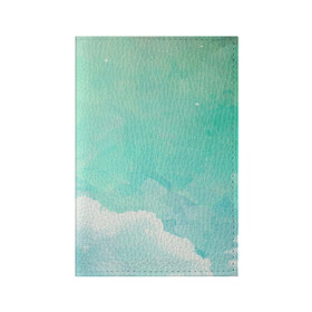 Обложка для паспорта матовая кожа с принтом Облако , натуральная матовая кожа | размер 19,3 х 13,7 см; прозрачные пластиковые крепления | Тематика изображения на принте: абстракт | вектор | звезды | зеленый | красиво | небо | облако | синий | узор