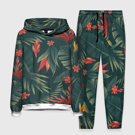 Мужской костюм 3D (с толстовкой) с принтом Тропики ,  |  | вектор | джунгли | дизайн | зеленый | красиво | красный | лес | лето | папоротник | тропики | тропические листья