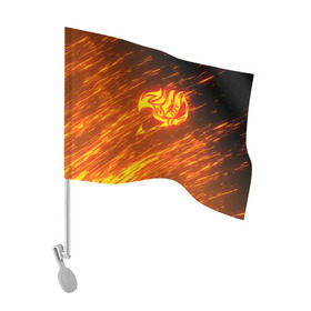 Флаг для автомобиля с принтом FAIRY TAILS NATSU DRAGNEEL , 100% полиэстер | Размер: 30*21 см | fairy tail | фейри теил | хвост феи