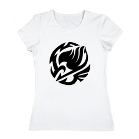 Женская футболка хлопок с принтом FAIRY TAILS , 100% хлопок | прямой крой, круглый вырез горловины, длина до линии бедер, слегка спущенное плечо | anime | fairy tails | heroes | manga | аниме | манга | фейри теил