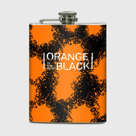 Фляга с принтом ORANGE IS THE NEW BLACK , металлический корпус | емкость 0,22 л, размер 125 х 94 мм. Виниловая наклейка запечатывается полностью | Тематика изображения на принте: orange is the new black