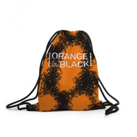Рюкзак-мешок 3D с принтом ORANGE IS THE NEW BLACK , 100% полиэстер | плотность ткани — 200 г/м2, размер — 35 х 45 см; лямки — толстые шнурки, застежка на шнуровке, без карманов и подкладки | Тематика изображения на принте: orange is the new black