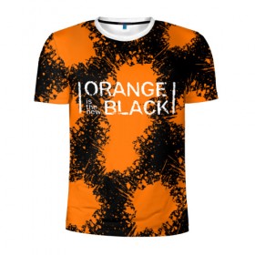 Мужская футболка 3D спортивная с принтом ORANGE IS THE NEW BLACK , 100% полиэстер с улучшенными характеристиками | приталенный силуэт, круглая горловина, широкие плечи, сужается к линии бедра | orange is the new black