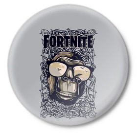 Значок с принтом Fortnite Fan Art ,  металл | круглая форма, металлическая застежка в виде булавки | fortnite | save | the | world | битва | борьба | выживани | зомби | королевская | монстры | симулятора | фортнайт