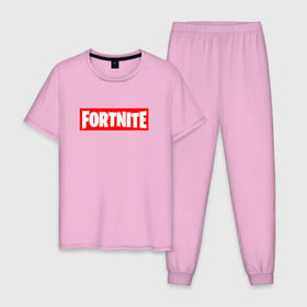 Мужская пижама хлопок с принтом Fortnite Art , 100% хлопок | брюки и футболка прямого кроя, без карманов, на брюках мягкая резинка на поясе и по низу штанин
 | 