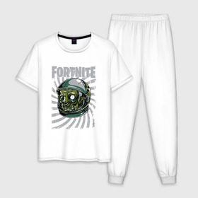 Мужская пижама хлопок с принтом Fortnite Fan Art , 100% хлопок | брюки и футболка прямого кроя, без карманов, на брюках мягкая резинка на поясе и по низу штанин
 | 