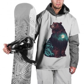 Накидка на куртку 3D с принтом Дух природы , 100% полиэстер |  | bear | pooh | win dooh | winnie | винни | дикий | зверь | медведь | пух | символ