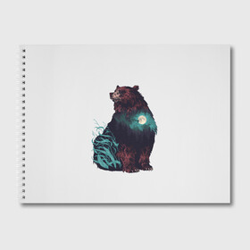 Альбом для рисования с принтом Дух природы , 100% бумага
 | матовая бумага, плотность 200 мг. | Тематика изображения на принте: bear | pooh | win dooh | winnie | винни | дикий | зверь | медведь | пух | символ