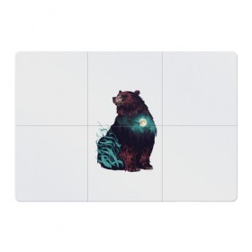 Магнитный плакат 3Х2 с принтом Дух природы , Полимерный материал с магнитным слоем | 6 деталей размером 9*9 см | bear | pooh | win dooh | winnie | винни | дикий | зверь | медведь | пух | символ