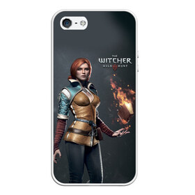 Чехол для iPhone 5/5S матовый с принтом The Witcher 3 , Силикон | Область печати: задняя сторона чехла, без боковых панелей | wild hunt | witcher | арбалет | ведьмак 3 | геральт | дикая | магия | охота | сказка | сфера | фэнтези | цири