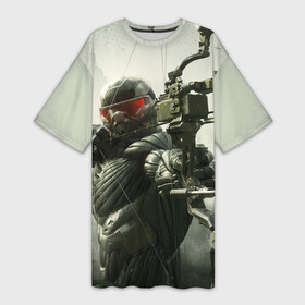 Платье-футболка 3D с принтом Crysis ,  |  | crysis | warhead | wars | гамма | инопланетян | кризис | лазер | наногранаты | нанокостюм | оружия | прицел | экзоскелет