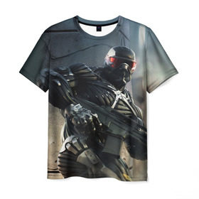 Мужская футболка 3D с принтом Crysis , 100% полиэфир | прямой крой, круглый вырез горловины, длина до линии бедер | crysis | warhead | wars | гамма | инопланетян | кризис | лазер | наногранаты | нанокостюм | оружия | прицел | экзоскелет