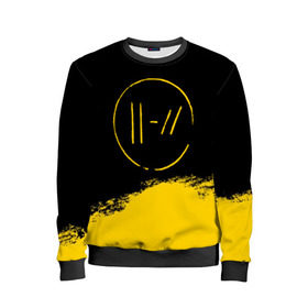 Детский свитшот 3D с принтом TWENTY ONE PILOTS TOP , 100% полиэстер | свободная посадка, прямой крой, мягкая тканевая резинка на рукавах и понизу свитшота | 21 pilots | 21p | music | rock | top | trench | twenty one pilots | группа | музыка | рок