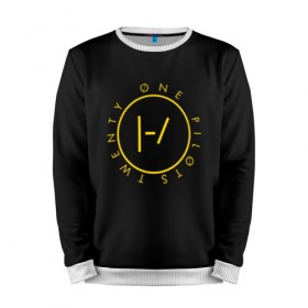 Мужской свитшот 3D с принтом TWENTY ONE PILOTS   TOP , 100% полиэстер с мягким внутренним слоем | круглый вырез горловины, мягкая резинка на манжетах и поясе, свободная посадка по фигуре | Тематика изображения на принте: 21 pilots | 21p | music | rock | top | trench | twenty one pilots | группа | музыка | рок