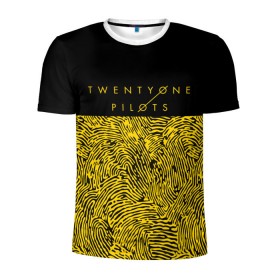 Мужская футболка 3D спортивная с принтом TWENTY ONE PILOTS   TOP , 100% полиэстер с улучшенными характеристиками | приталенный силуэт, круглая горловина, широкие плечи, сужается к линии бедра | Тематика изображения на принте: 21 pilots | 21p | music | rock | top | trench | twenty one pilots | группа | музыка | рок