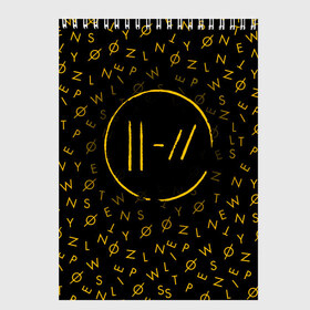 Скетчбук с принтом TWENTY ONE PILOTS TOP , 100% бумага
 | 48 листов, плотность листов — 100 г/м2, плотность картонной обложки — 250 г/м2. Листы скреплены сверху удобной пружинной спиралью | 21 pilots | 21p | music | rock | top | trench | twenty one pilots | группа | музыка | рок