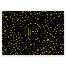 Поздравительная открытка с принтом TWENTY ONE PILOTS TOP , 100% бумага | плотность бумаги 280 г/м2, матовая, на обратной стороне линовка и место для марки
 | Тематика изображения на принте: 21 pilots | 21p | music | rock | top | trench | twenty one pilots | группа | музыка | рок