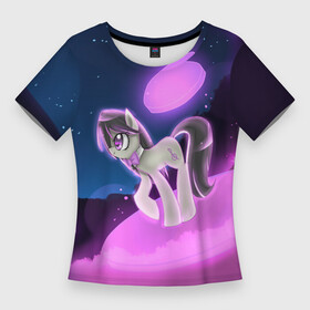 Женская футболка 3D Slim с принтом My Little Pony ,  |  | little | magic | my | pony | дракон | дружба | единорог | искорка | пони | селестия | спайк | сумеречная | это чудо
