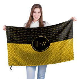 Флаг 3D с принтом TWENTY ONE PILOTS TOP , 100% полиэстер | плотность ткани — 95 г/м2, размер — 67 х 109 см. Принт наносится с одной стороны | 21 pilots | 21p | music | rock | top | trench | twenty one pilots | группа | музыка | рок