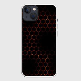 Чехол для iPhone 13 с принтом СТАЛЬНАЯ БРОНЯ ,  |  | geometry | orange | steel | texture | yellow | абстракция | броня | геометрия | защита | костюм | соты | сталь | текстура | цветные