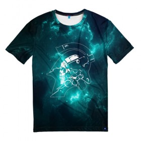 Мужская футболка 3D с принтом DEATH STRANDING SPACE , 100% полиэфир | прямой крой, круглый вырез горловины, длина до линии бедер | kojima productions | ludens | space | кодзима | кодзима продакшн | люденс