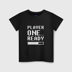 Детская футболка хлопок с принтом Ready Player One , 100% хлопок | круглый вырез горловины, полуприлегающий силуэт, длина до линии бедер | ready player one | steven spielberg | первому игроку приготовиться | стивен спилберг