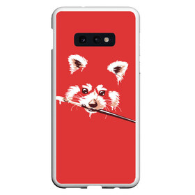 Чехол для Samsung S10E с принтом Красная панда , Силикон | Область печати: задняя сторона чехла, без боковых панелей | енот | кисть | лиса | малая панда | художник