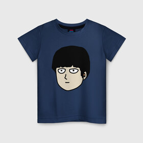 Детская футболка хлопок с принтом Моб , 100% хлопок | круглый вырез горловины, полуприлегающий силуэт, длина до линии бедер | anime | mob psycho 100 | shigeo kageyama | аниме | моб психо 100