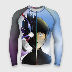 Мужской рашгард 3D с принтом Моб ,  |  | anime | mob psycho 100 | shigeo kageyama | аниме | моб психо 100